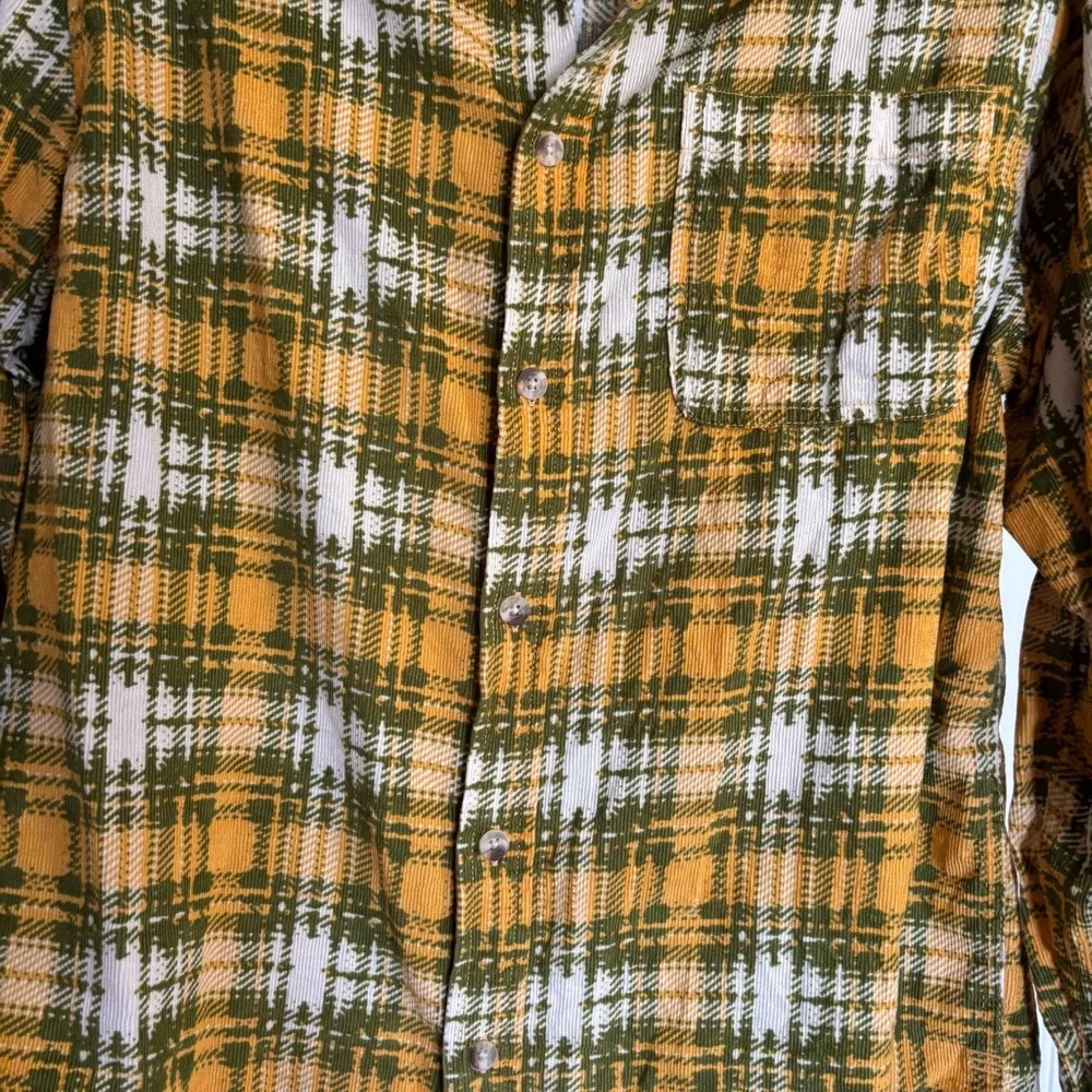 Urban Outfitters BDG Unisex Evan Plaid Cord Corduroy Checkered Shirt